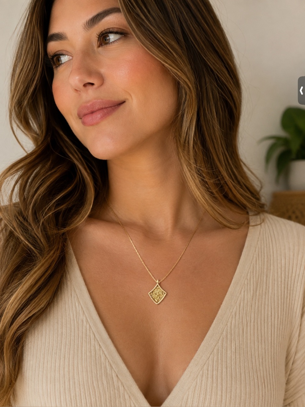 Shield Pendant Necklace - Women's Jewelry